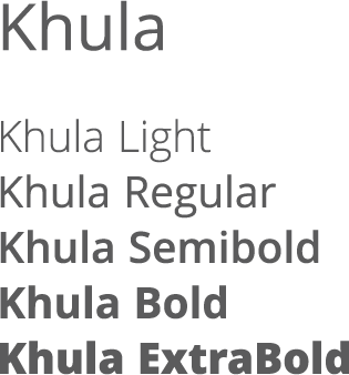 Khula font image