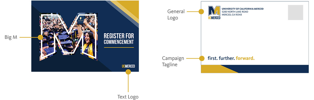 uc merced m logos and different usage