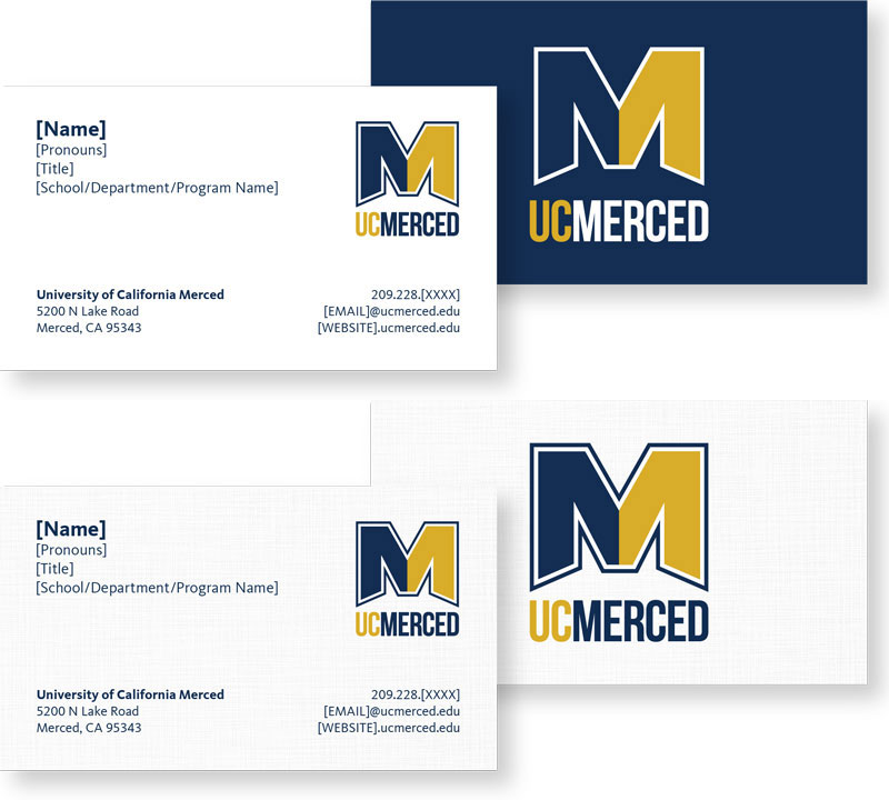 UC Merced business card Templates