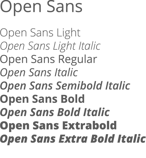 Open sans font image